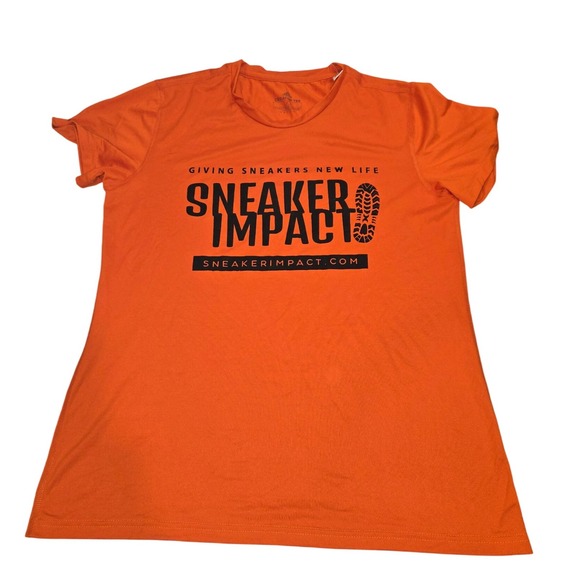 Adidas Men's Creator Tee Sneaker Impact Graphic T Shirt Orange SZ L - Picture 1 of 10